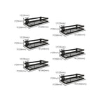 2-piece bathroom shelf made of matte black metal bathroom hardware set