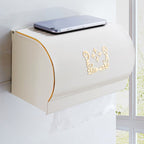 Vintage Bathroom Accessory Set Aluminum Paper Holder in White
