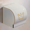 Vintage Bathroom Accessory Set Aluminum Paper Holder in White