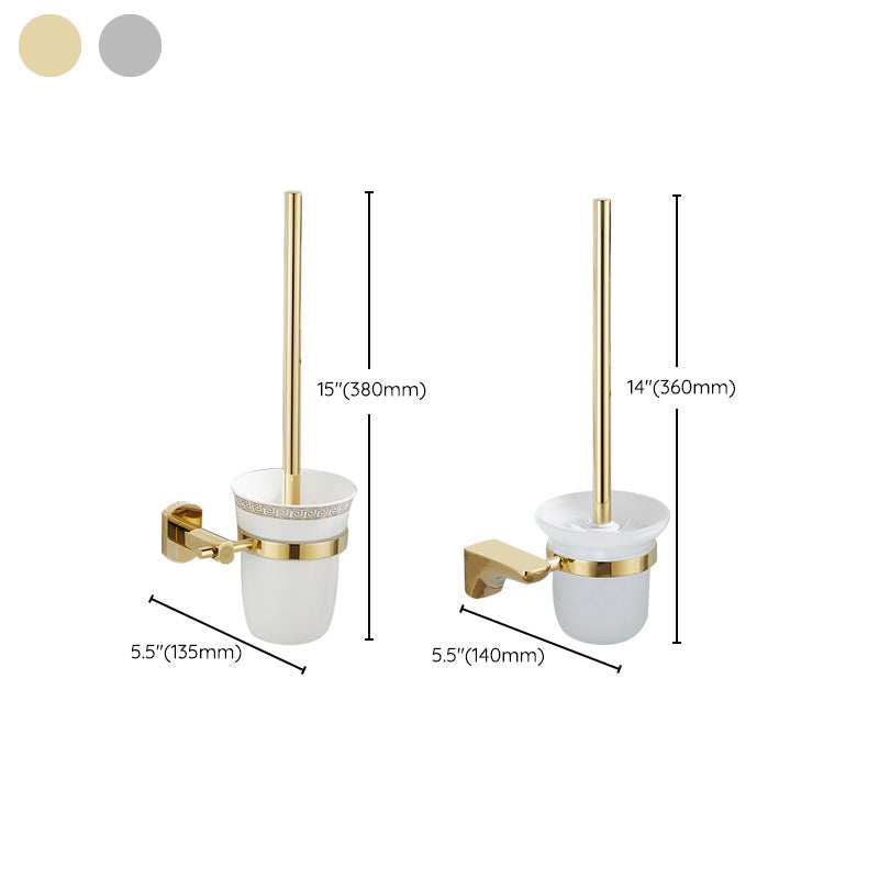 2-piece metal bathroom accessory set traditional toilet brush and holder set