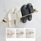 2-piece bathroom accessory set modern stainless steel slipper rack