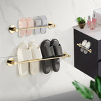 2-piece bathroom accessory set modern stainless steel slipper rack
