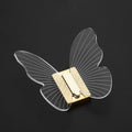 Modern Brass Bathroom Accessory Set Acrylic Butterfly Theme Bathrobe Hooks