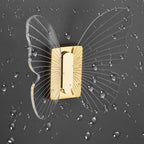 Modern Brass Bathroom Accessory Set Acrylic Butterfly Theme Bathrobe Hooks