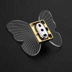 Modern Brass Bathroom Accessory Set Acrylic Butterfly Theme Bathrobe Hooks