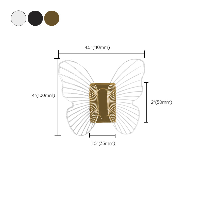 Modern Brass Bathroom Accessory Set Acrylic Butterfly Theme Bathrobe Hooks