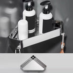 2-piece stainless steel bathroom accessory set 30 cm W triangular bathroom shelf