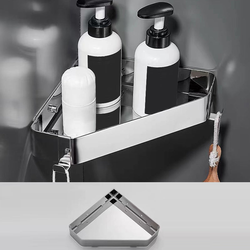 2-piece stainless steel bathroom accessory set 30 cm W triangular bathroom shelf