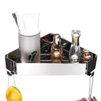2-piece stainless steel bathroom accessory set 30 cm W triangular bathroom shelf