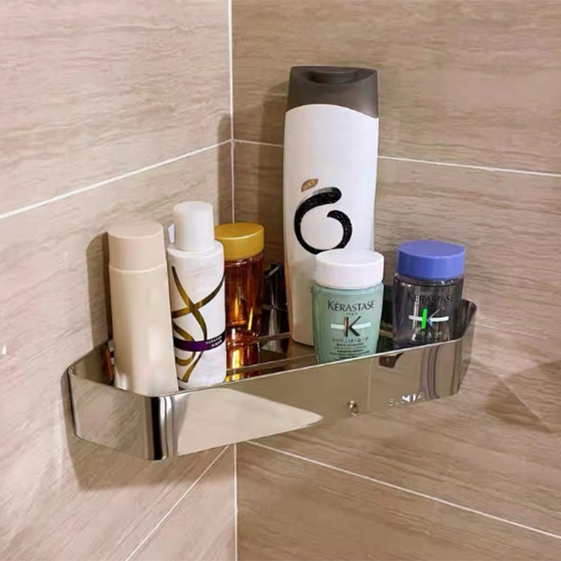 2-piece stainless steel bathroom accessory set 30 cm W triangular bathroom shelf