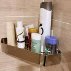 2-piece stainless steel bathroom accessory set 30 cm W triangular bathroom shelf