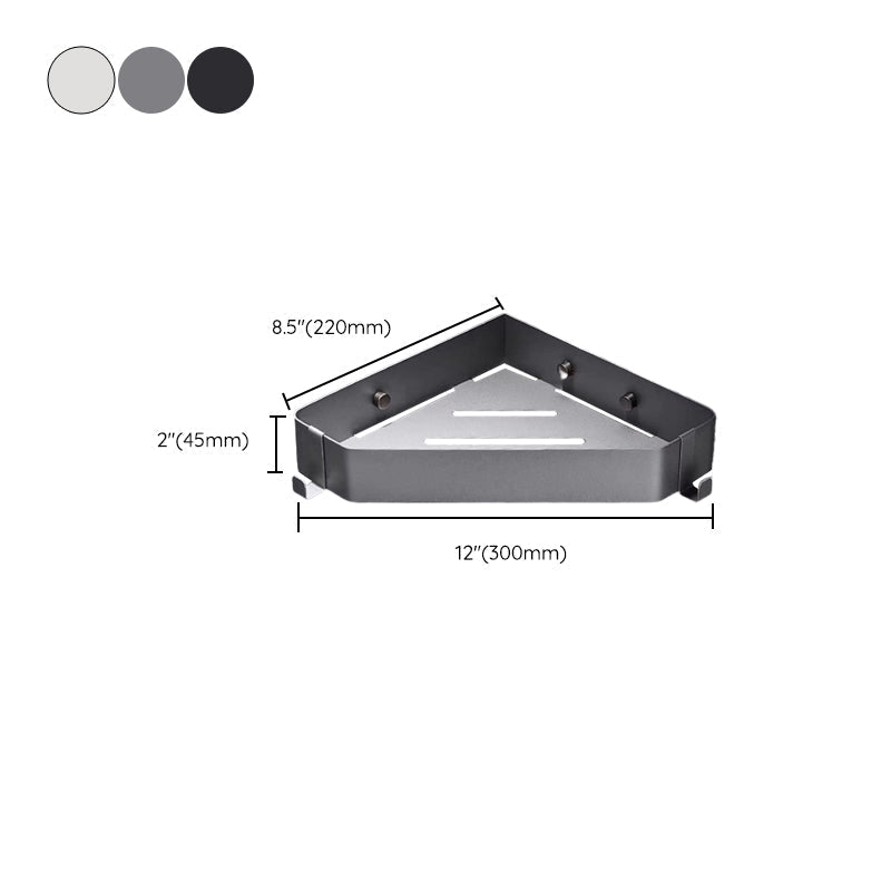 2-piece stainless steel bathroom accessory set 30 cm W triangular bathroom shelf