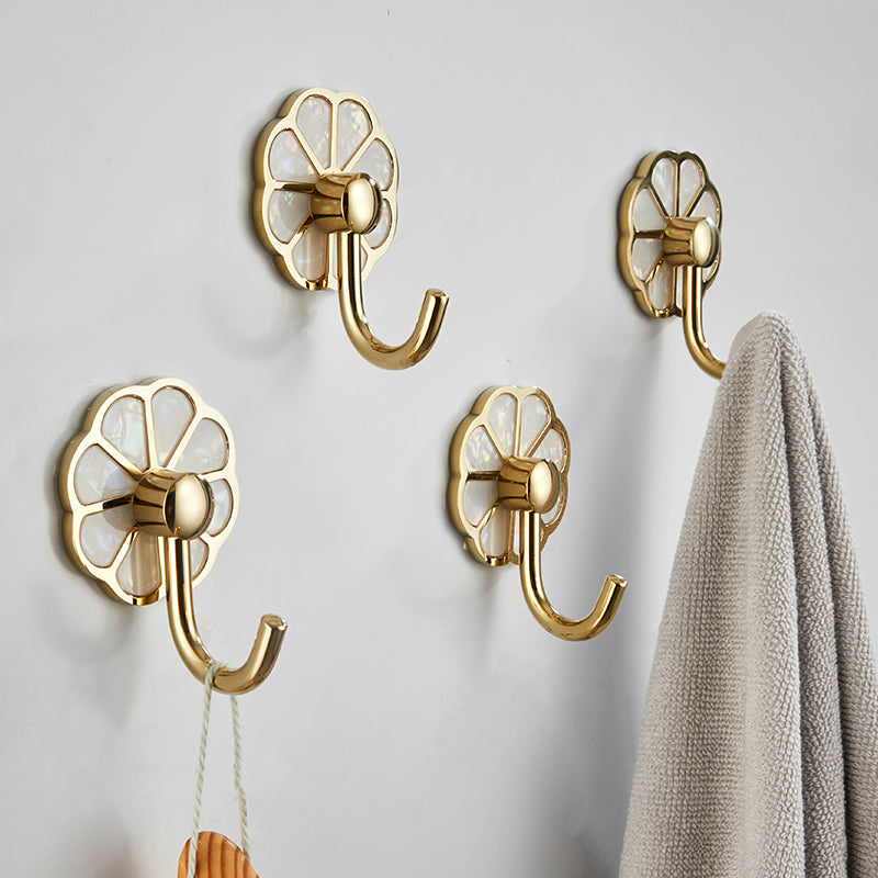 Polished 10-piece bathroom accessory set metal corrosion-resistant bathrobe hooks