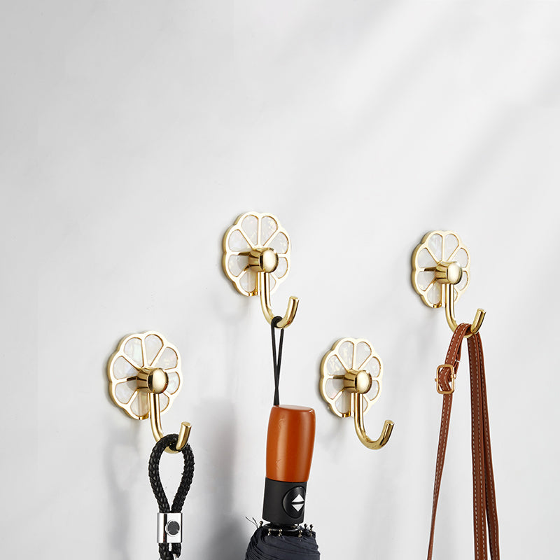 Polished 10-piece bathroom accessory set metal corrosion-resistant bathrobe hooks