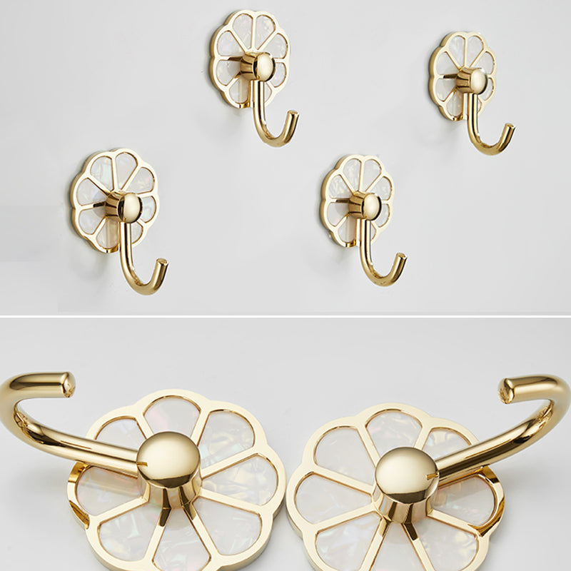 Polished 10-piece bathroom accessory set metal corrosion-resistant bathrobe hooks