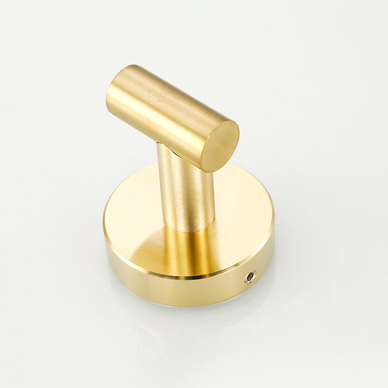 Modern Bathroom Accessory Set Metal Coat Hooks in Polished Chrome/Gold