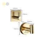 Modern Bathroom Accessory Set Metal Coat Hooks in Polished Chrome/Gold