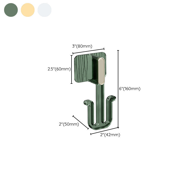 5-piece Bathroom Hardware Set 6.29" high Bathrobe Hooks in Modern Style