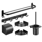 Modern Black Bathroom Accessory Set Tissue Holder Towel Bar Bathroom Fittings Set