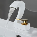 Modern Single-Lever Basin Faucet Bathroom Brass Central Faucet
