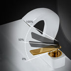 Modern Single-Lever Basin Faucet Bathroom Brass Central Faucet