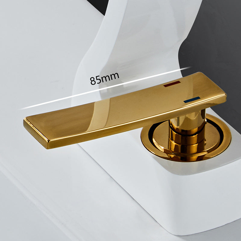 Modern Single-Lever Basin Faucet Bathroom Brass Central Faucet