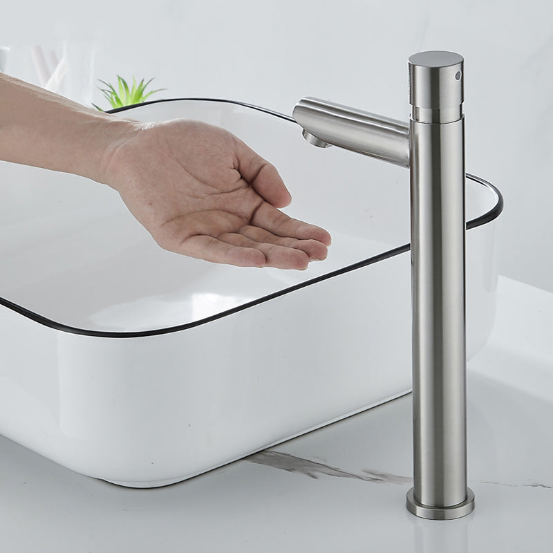 Modern Low Arc Basin Faucet with Single Lever Bathroom Sink Faucet