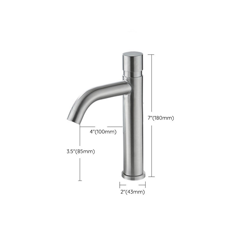 Modern Low Arc Basin Faucet with Single Lever Bathroom Sink Faucet