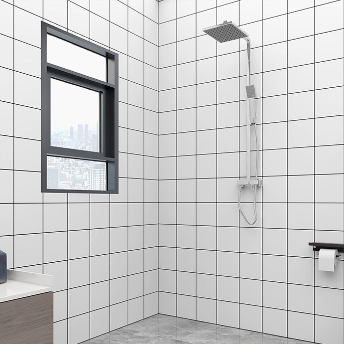 Square Grid Mosaic Tiles waterproof Peel-and-Stick Tile for backsplash