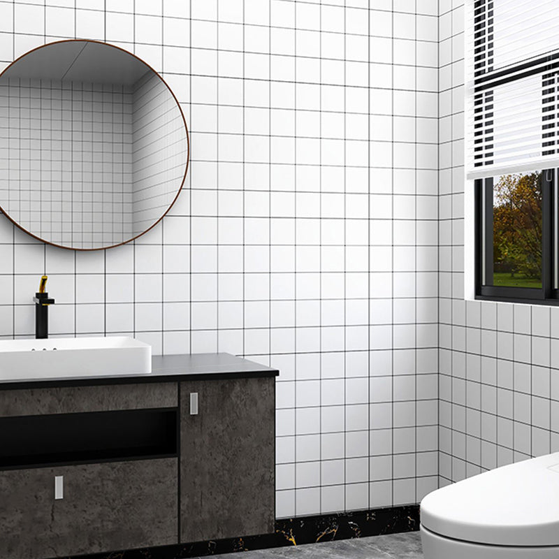 Square Grid Mosaic Tiles waterproof Peel-and-Stick Tile for backsplash