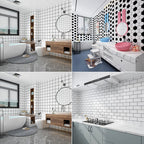 12" x 24" marbling single plate waterproof backsplash wall tile for bathroom