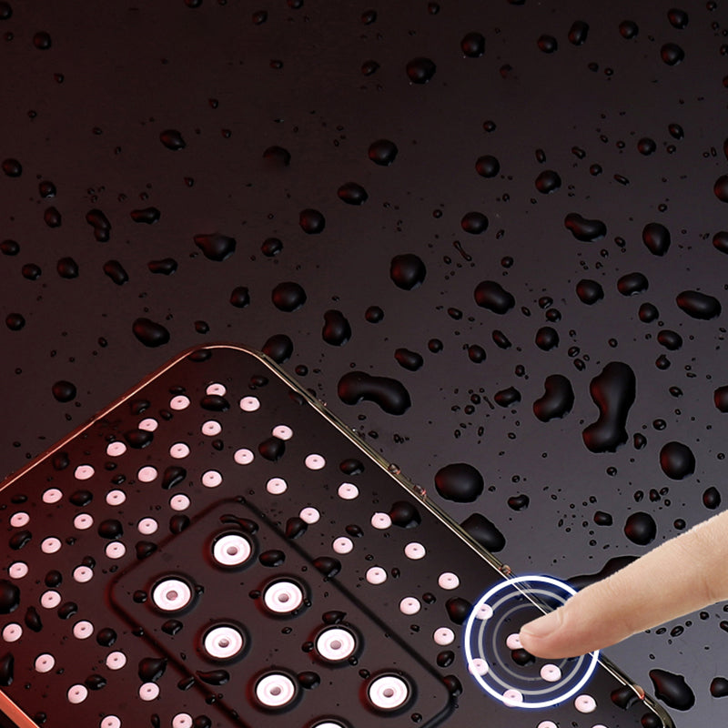 Contemporary Metal Handheld Shower Head Square 3 Settings Spray Head