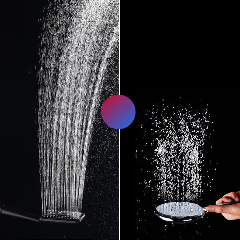 Contemporary Metal Handheld Shower Head Square 3 Settings Spray Head
