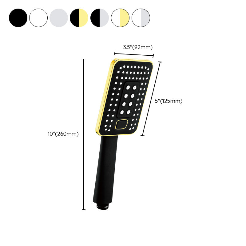 Contemporary Metal Handheld Shower Head Square 3 Settings Spray Head