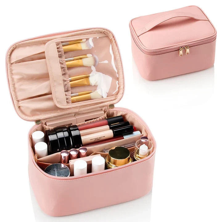 Practical Make-up Organizer for Traveling | With Compartments and Dividers