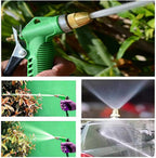 Adjustable high-pressure garden hose nozzle with copper head