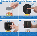 Electric Mason Jar Vacuum Sealer Set - Preserve Freshness Quickly!