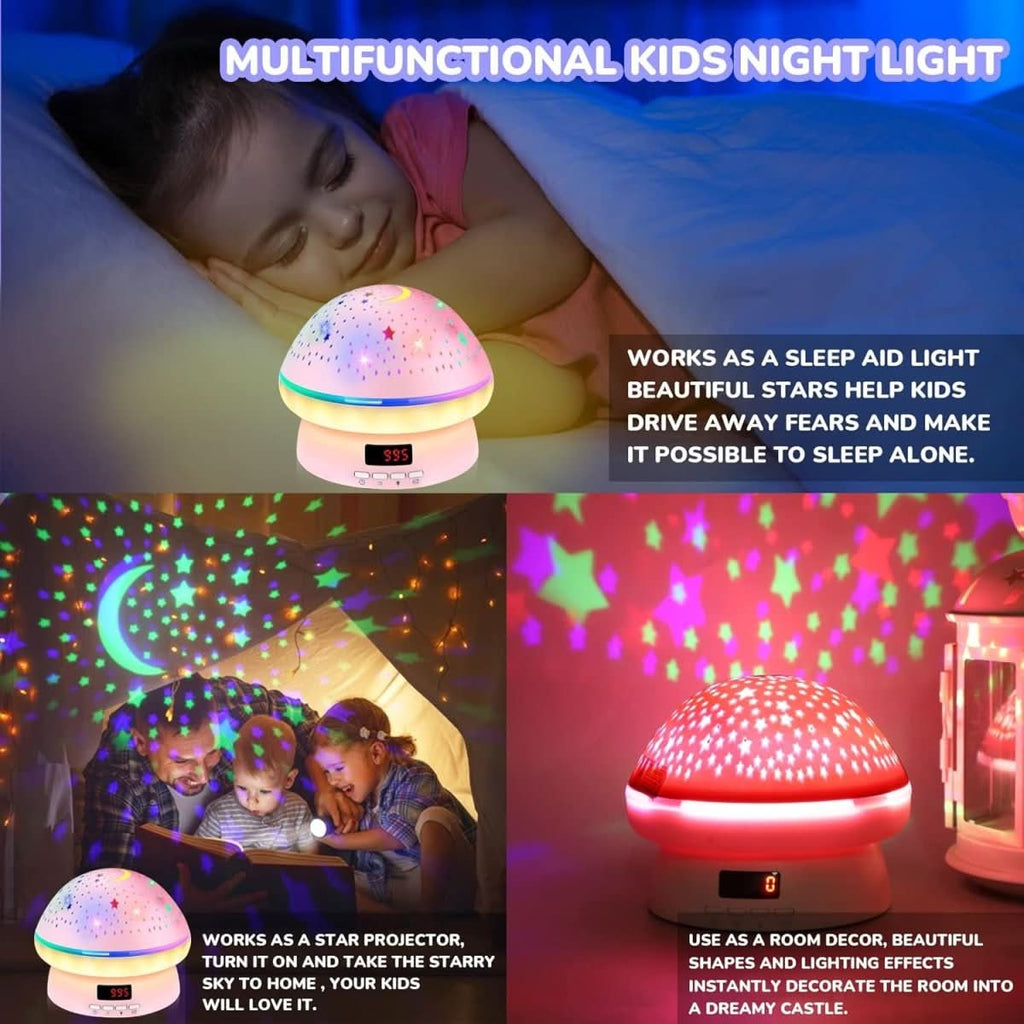 Magic star projector with 16 colours & timer function