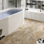 PVC Floor Stone Design Peel Stick Marble Matte Indoor Floor Vinyl