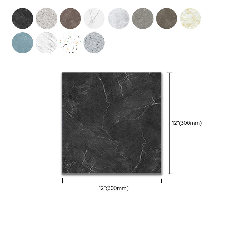 Peel & Stick Vinyl Floor Smooth Vinyl Flooring with Marble Look
