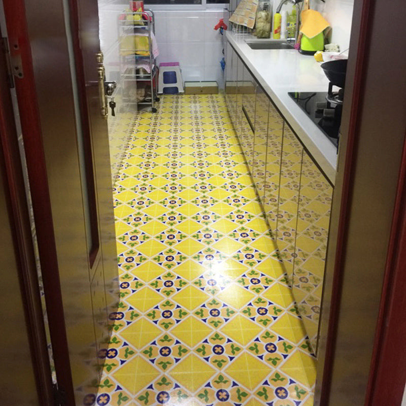 Peel & Stick Vinyl Floor Multicolored Style Vinyl Floor with Matt Gloss