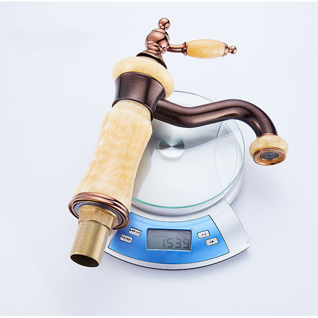 Luxury Ship Basin Faucet Lever Handle Round Ship Basin Bathroom Faucet