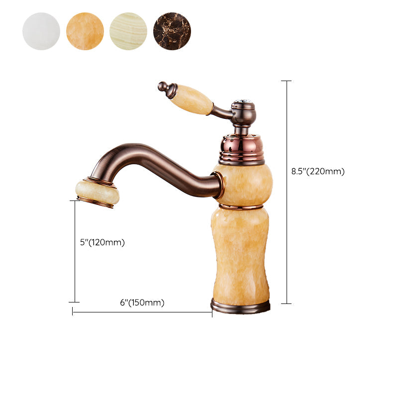 Luxury Ship Basin Faucet Lever Handle Round Ship Basin Bathroom Faucet