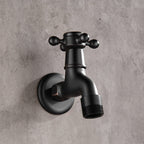 Wide Bathroom Sink Faucet Wall-Mounted Cross Handle Faucet