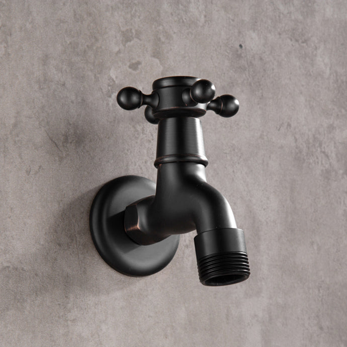 Wide Bathroom Sink Faucet Wall-Mounted Cross Handle Faucet