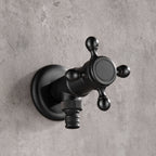 Wide Bathroom Sink Faucet Wall-Mounted Cross Handle Faucet