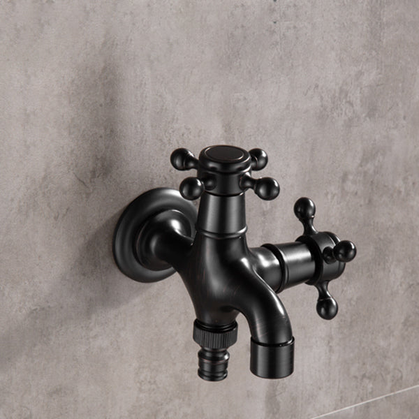 Wide Bathroom Sink Faucet Wall-Mounted Cross Handle Faucet