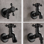 Wide Bathroom Sink Faucet Wall-Mounted Cross Handle Faucet
