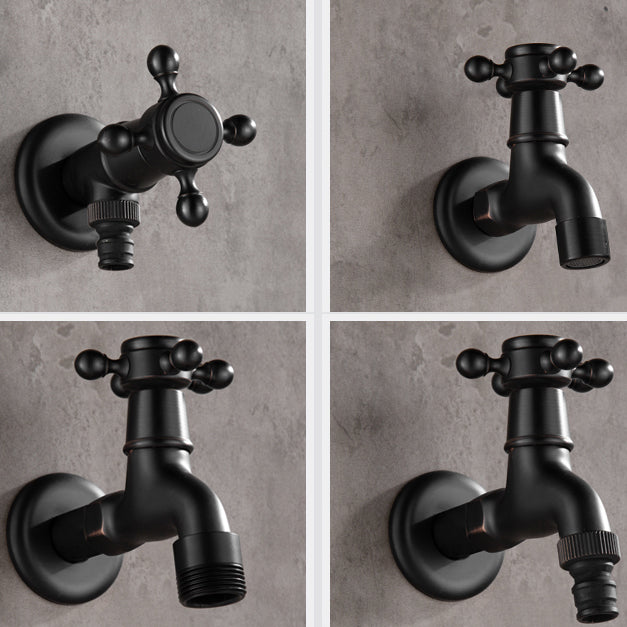 Wide Bathroom Sink Faucet Wall-Mounted Cross Handle Faucet