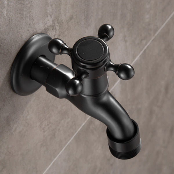 Wide Bathroom Sink Faucet Wall-Mounted Cross Handle Faucet